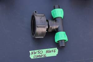 NW50 IBC COARSE THREAD CAP + 20mm 'T' HOSE CONNECTOR - RainHarvest and Services
