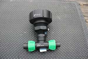 S100 X 8 COARSE THREAD IBC ADAPTOR WITH 25MM T JUNCTION HOSE CONNECTOR - RainHar&hellip;