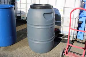 DRUM BARREL FOOD GRADE LIGHT GREY 220 LITRE WITH SCREW LID - RainHarvest and Services