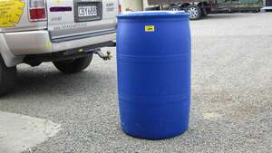 DRUM BARREL 200 LITRE BLUE PLASTIC CLOSED TOP. GRADE 1. FOOD GRADE. - RainHarves&hellip;