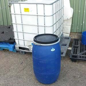 BLUE 120 LITRE PLASTIC LID & CLAMP DRUM (NOT FOOD GRADE) NO STOCK - RainHarv&hellip;