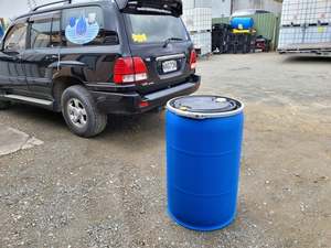 BLUE 210 LITRE PLASTIC LID & CLAMP DRUM (NOT FOOD GRADE) - RainHarvest and Services
