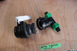 BSP60 IBC ADAPTOR CAP + 25mm 'T' JUNCTION HOSE END for CAMLOK VALVES - RainHarve&hellip;