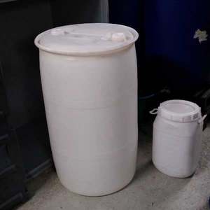 Products: DRUM, BARREL 200 LITRE CLOSED TOP. Food Grade. NATURAL/WHITE. HDPE NO STOCK - RainHarvest and Services