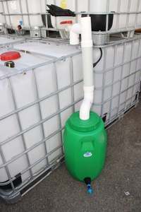 Products: FIRST FLUSH SMALL TANK DOWNPIPE DIVERTER. 50 LITRE. IDEAL FOR IBC's - RainHarvest and Services