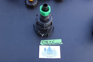 S75 X 6 COARSE THREAD IBC CAP WITH 25MM HOSE CONNECTOR - RainHarvest and Services