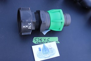S75 X 6 COARSE THREAD IBC CAP WITH 50MM HOSE CONNECTOR - RainHarvest and Services