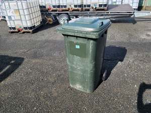 WHEELY BIN. 240 LITRE GREY, USED, in GOOD CONDITION NO STOCK - RainHarvest and Services