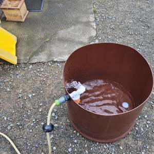Products: WATER TUB. BROWN. 100 LITRE WITH FLOAT VALVE AND HOSE CONNECTOR. - RainHarvest and Services