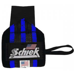 Crossfit: Schiek Wrist Wraps Blue Line Pair
