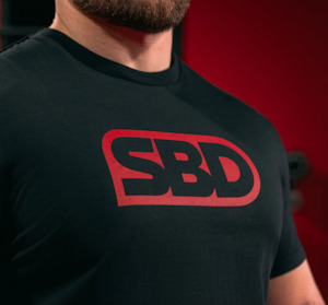 T Shirts: SBD Brand T-Shirt - Red Black