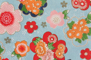 Hand-Dyed Yuzen Washi Paper - 036 Blue raku.co.nz