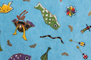 Products: Hand-Dyed Yuzen Washi Paper - 035 Blue raku.co.nz