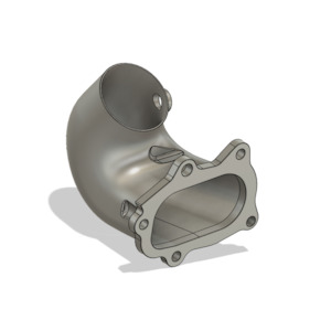 Exhausts: 3D Metal Printed Stainless Steel Subaru Stock Location Hood/Bonnet Exit Exhaust Elbow (LHD Only)