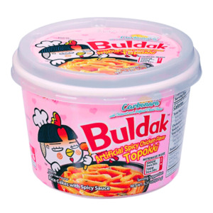 Cup Noodles: Samyang Carbonara Buldak Hot Chicken Topokki Cup Box
