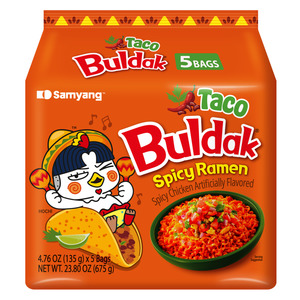 Samyang Taco Buldak Hot Chicken Ramen - 5pk