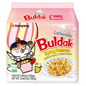 Samyang Cream Carbonara Buldak Hot Chicken Ramen - 5pk
