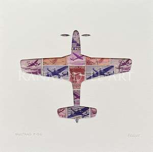 Warbirds Poppies: Mustang P-51D, 8x8 inches