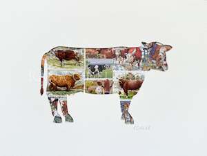 Animals: Cow, 6x8 inches