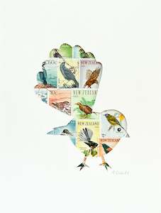 Birds: Fantail, 6x8 inches