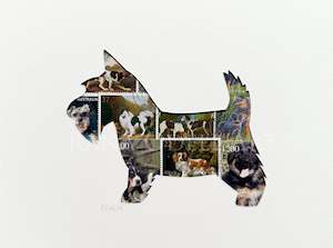 Scottie Dog - black, 6x8 inches