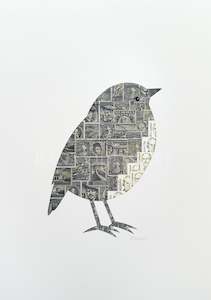 Kakaruwai (South Island Robin), A4 Print