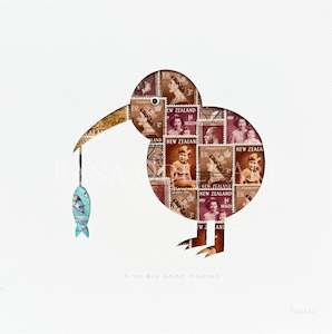 Kiwi Big Game Fishing, 8x8 inches