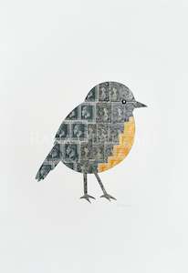 Kakaruwai (South Island Robin), A4 Print