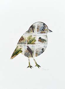 NZ Robin, 6x8 inches