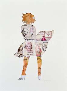 Marilyn - white, 6x8 inches