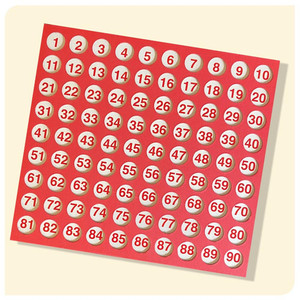 Products: Check Numbers 1-90 Ranford Bingo NZ