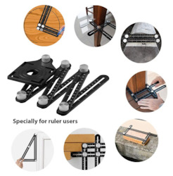 Household: Aluminum alloy six-fold ruler ceramic tile hole locator