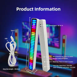 Entertainment: Dazzle Light 32 RGB Voice Controlled Music Atmosphere Lamp Rhythm Lamp
