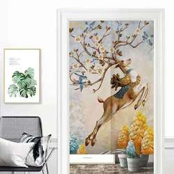 Japanese Door Curtain Fabric Without Punching Household Bedroom Bathroom Kitchen&hellip;