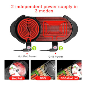 Christmas: Electric Grill Hot Pot Smokeless Barbecue Machine Big Size