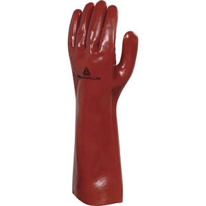 Gloves: DELTAPLUS PVC BASF Red Glove
