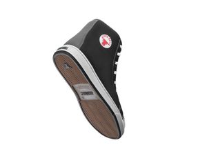 Work Boots: JOHN BULL PYTHON Black with White sole nylon canvas lace up Boot