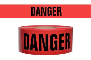 Safety Tapes: BARRIER TAPE 75mm length 300mtrs microns 2mil