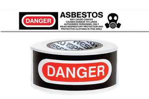Safety Tapes: Safety Tape ASBESTOS HAZARD