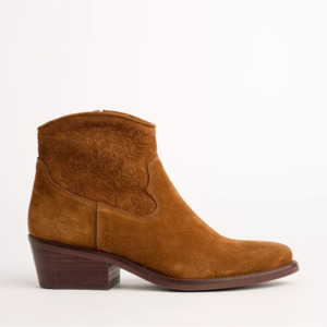 Footwear: Cassidy Suede Cordoban Cowboy Boot - Peat