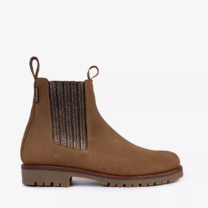 Footwear: Oscar Suede Boot - Sesame/Bronze