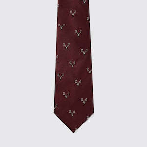 Accessories: Avalon Silk Woven Tie - Merlot