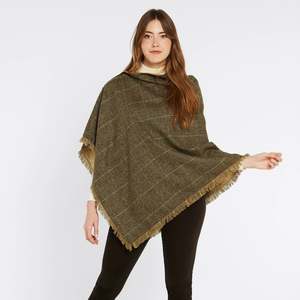 Hazelwood Tweed Poncho - Thistle