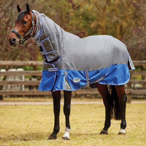 Winter Rugs Medium: ComFiTec Premier Free Mane Shield Combo Medium Grey/Blue - 220g *Clearance*