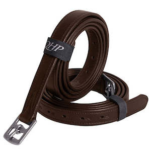 Stirrups: QHP Strong Stirrup Leathers - Dark Brown