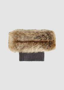 Footwear: Glenfort Faux Fur Boot Cuff - Chinchilla