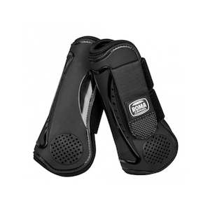 Leg Protection: Tec Open Front Boots - Black