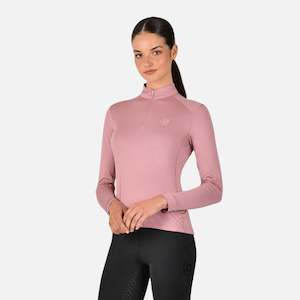 Casual: Breathable Long Sleeve Riding Top - Dusty Rose