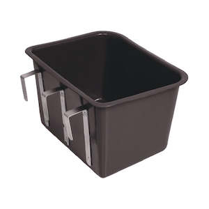 Stable Accessories Hardware: Rectangular Feed Bin with Brackets 35 litre
