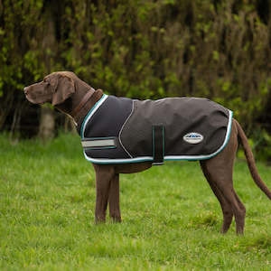 Weatherbeeta: Parka 1800D Dog Coat Med/Lite - Charcoal/Teal/White
